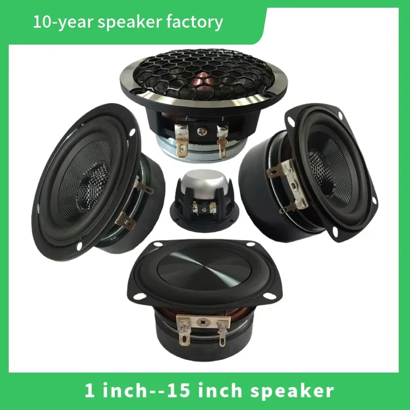 6.5 Inch 4Ω/8Ω Optional Yellow Fiberglass Fiber Basin  RMS Power 30W 87DB 85mm-Ferrite Magnet Midrange Bass Speaker for Car