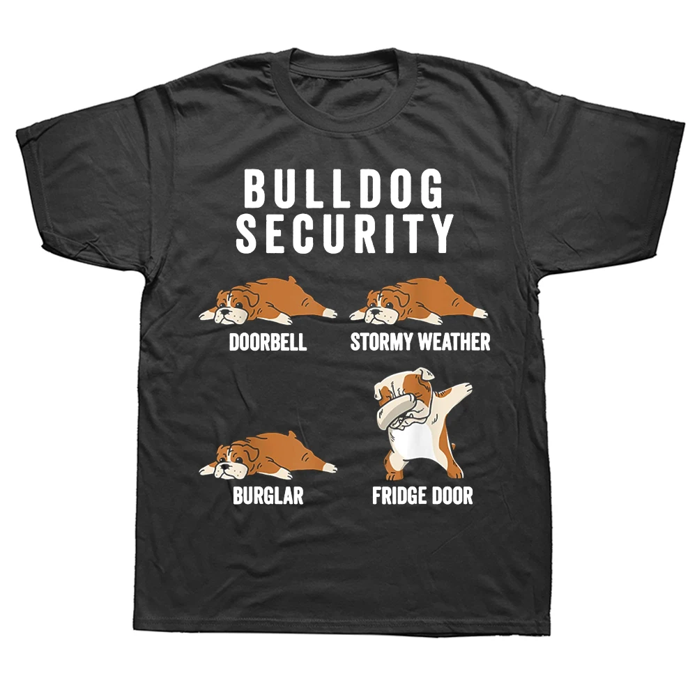 Englische Bulldogge Sicherheit Lustiges Hundegeschenk T-Shirts Grafik Baumwolle Streetwear Kurzarm Geburtstag Sommer T-Shirt Herrenbekleidung – Detail 2