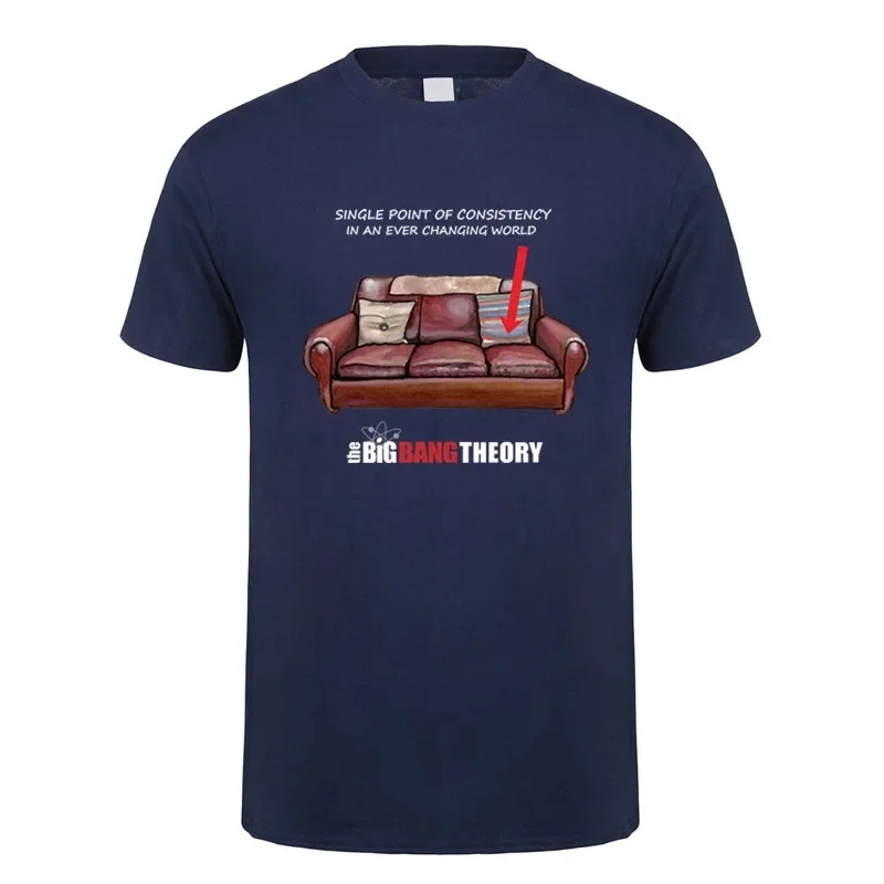 Funny Tshirt Printed T-Shirt graphic oversized harajuku men clothing cotton The Big Theory Sheldon Cooper Sofa Bang T Shirt  tee