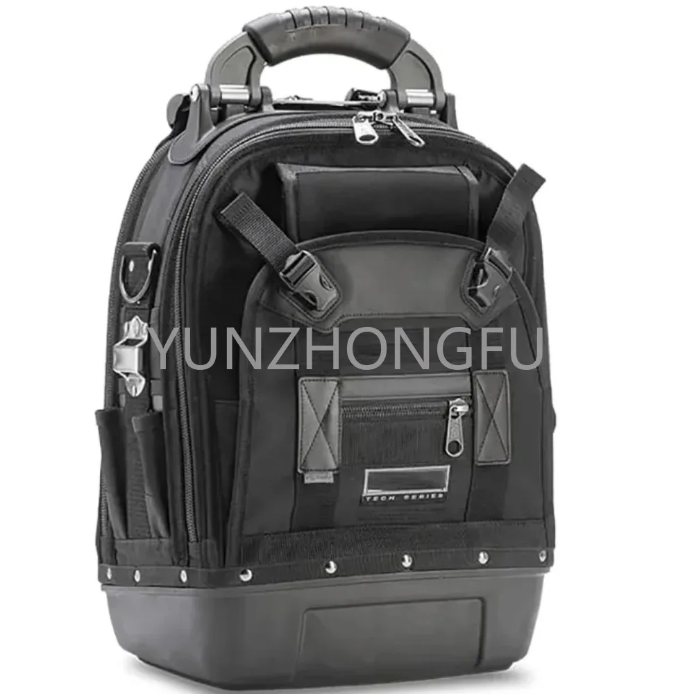 

Black Factory Custom Tool Bag Large Capacity Waterproof Electricians Tool Kit Durable Polyester Storage Tool Bag