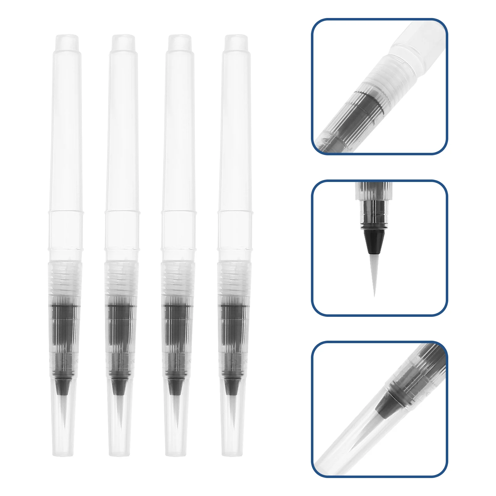 学校やオフィス用のウォーターブラシセット,水彩ブラシ,白いマーカーペン,10個