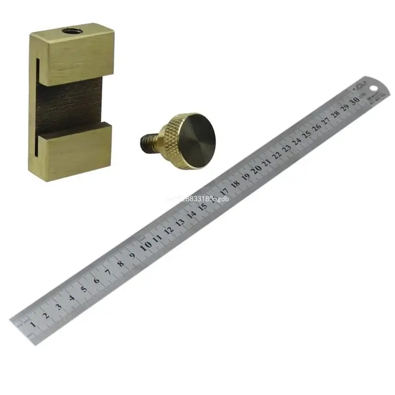 Scribers Ruler Positioning Limit Block Brass Ruler Stops Fence Scribers Locators MarkingTool Ruler Positioning Block Dropship