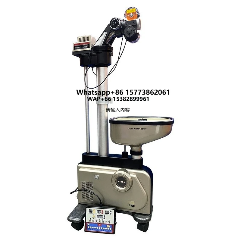 

Y&T V989-2019 Professional Pingpong Serve Machine Robot Floor-mounted Fully Automatic Training Partner Table Tennis R