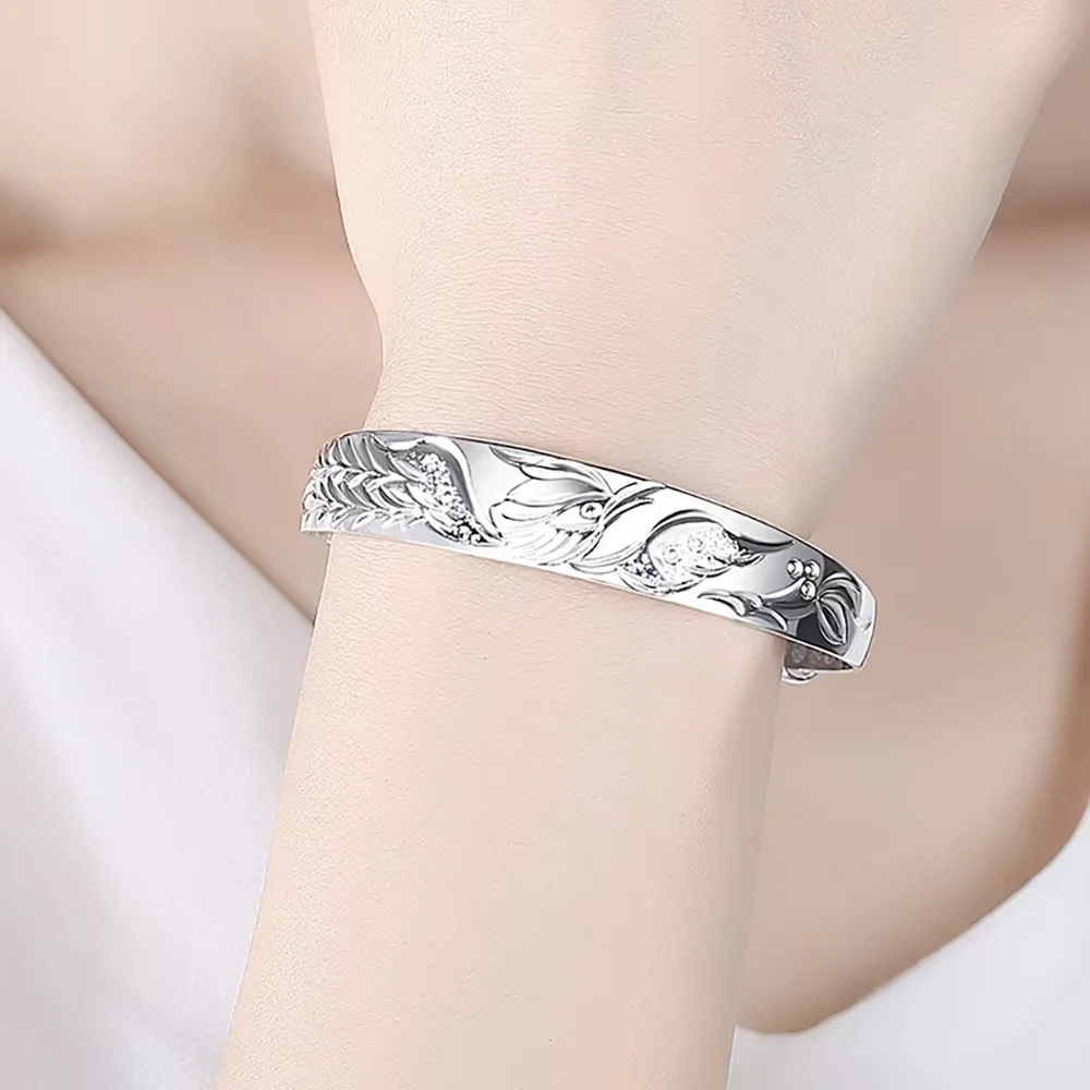 Luxuriöses Phoenix-Armband aus 925er-Sterlingsilber für Damen, ein stilvolles Partygeschenk, Hochzeitsschmuck-Accessoires