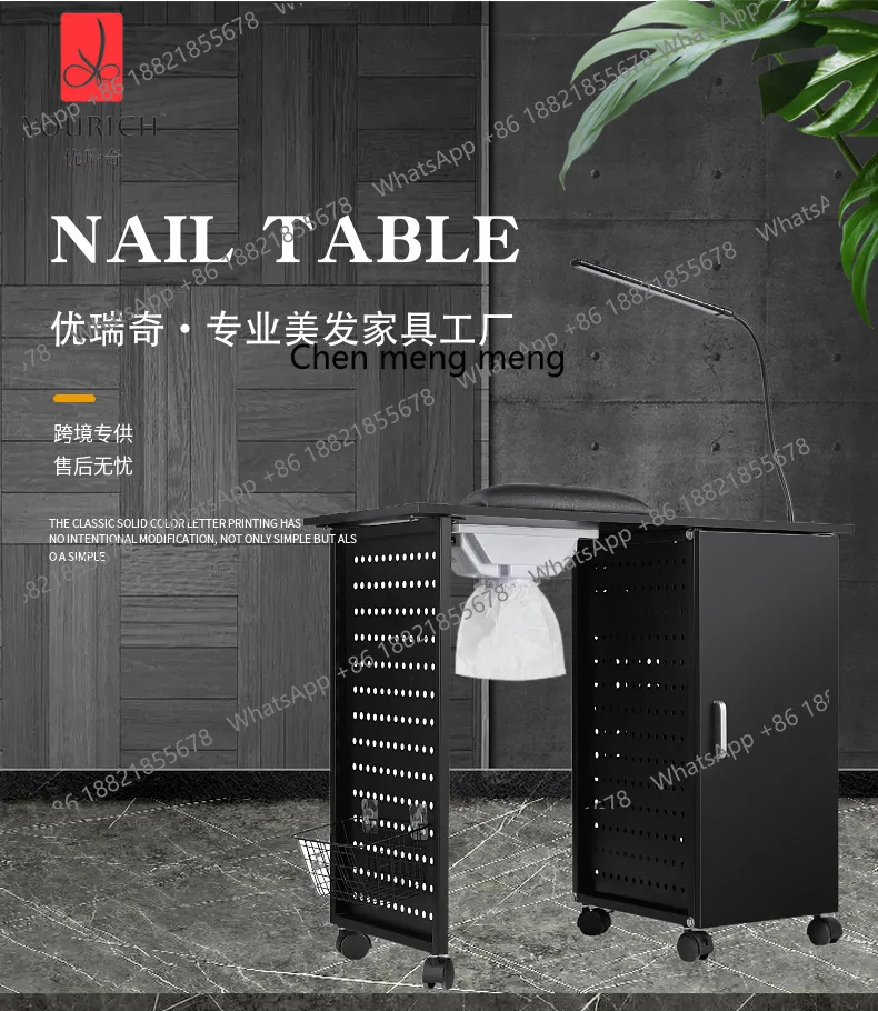 طاولة مانيكير منضدة مانيكير مع مكنسة كهربائية طاولة مانيكير تجميل بسيطة