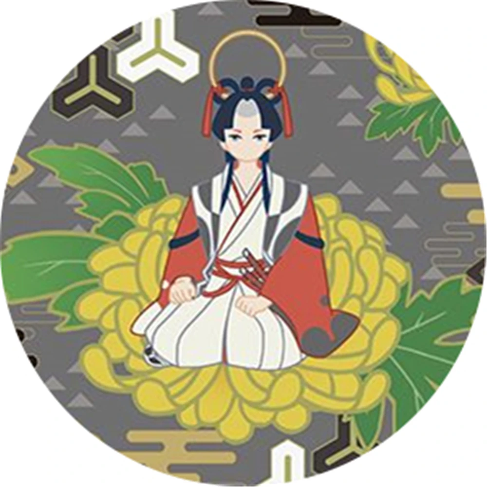 58mm Anime Mononoke‌ Medicine Seller Shino‌ Kuki Zashiki-warashi‌ Cosplay COSTUME Badge Pin SPTE Tinplate Brooch﻿ Prop Xmas Gilf view 5