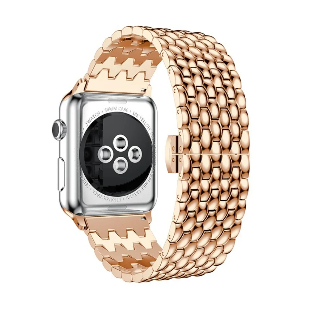Stainless Steel Strap For Apple Watch 49mm 46mm 45mm 41mm 44mm 40mm 42mm Metal Band For iWatch Series 10 9 8 7 6 5 4 SE Bracelet