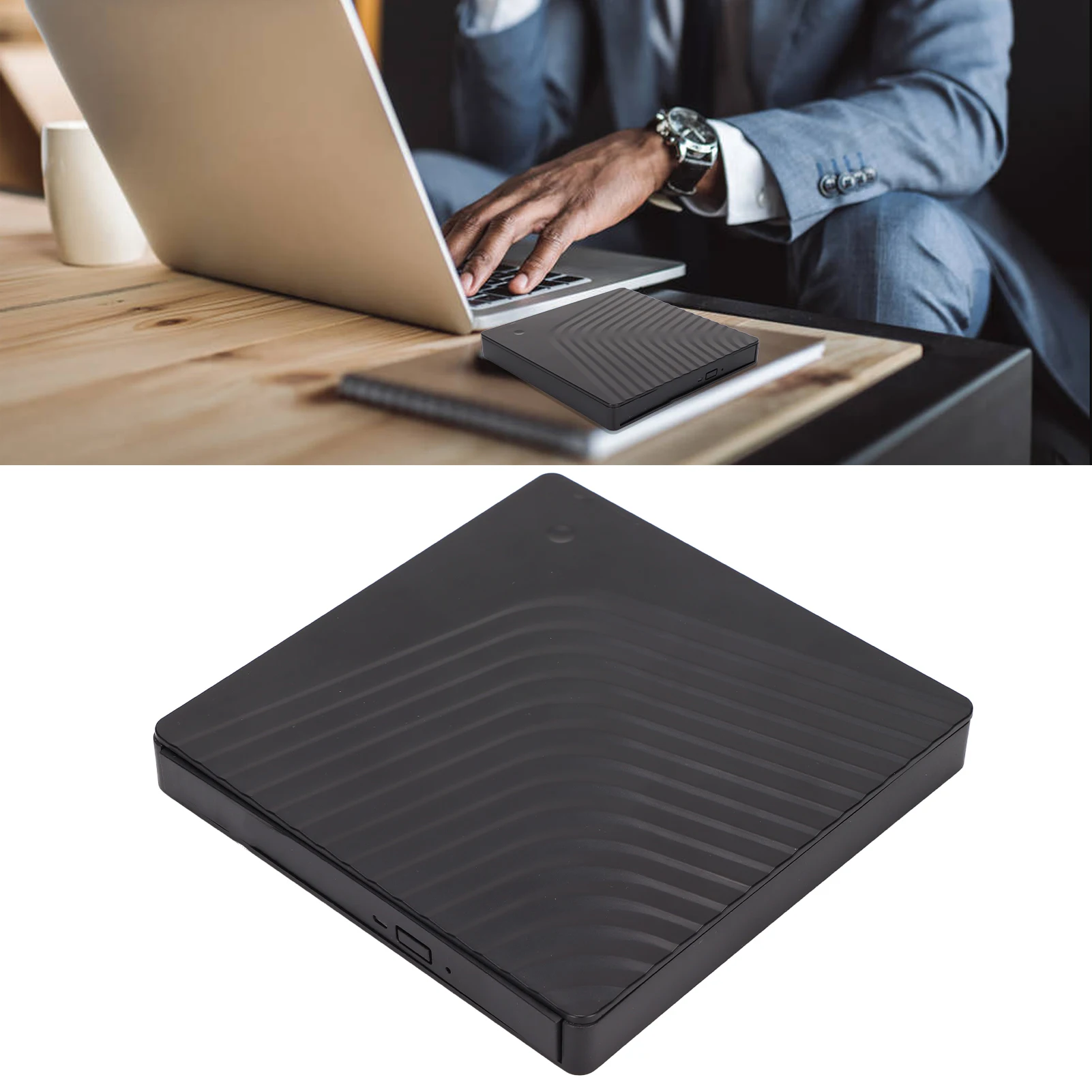 

Laptop Optical Drive Enclosure Good Compatibility 5 Gbps USB3.0/USB2.0 External DVD Drive for 12.7mm/9.5mm SATA DVD RW Drive
