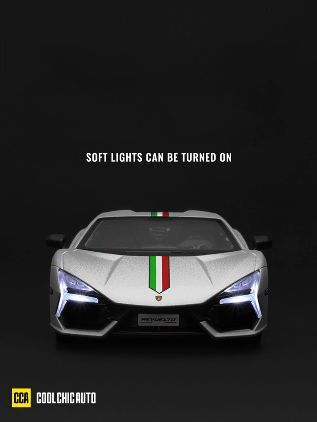 CCA 1:24 시뮬레이션 아연 합금 람보르기니 레불토 모델카, 정적 장식품, 금속 수집용 선물 자동차