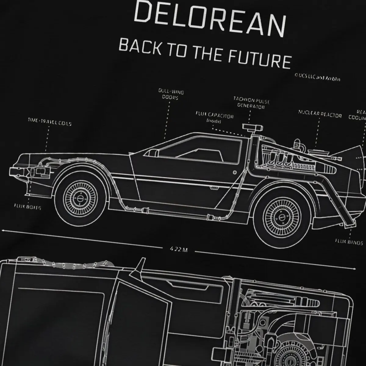 Men\'s Delorean Time Machine T Shirts Back To The Future Pure Cotton Tops Crazy Short Sleeve Round Collar Tee Shirt 6XL T-Shirt