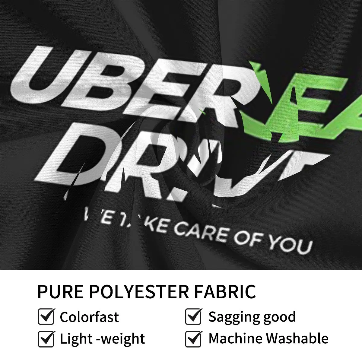 Uber Eats Driver Logo سائق توصيل الطعام نسيج الجدار الشنق الجمالية ديكور المنزل المفروشات لغرفة النوم