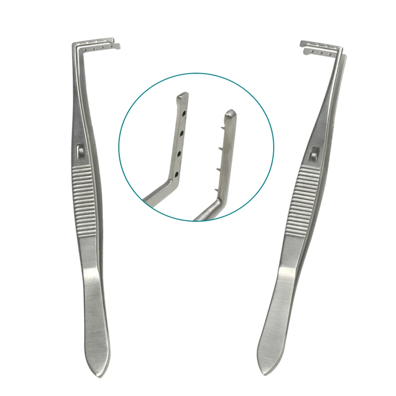 Strabismus Forceps Stainless Steel Left Right Surgical Forceps Ophthalmic Instrument