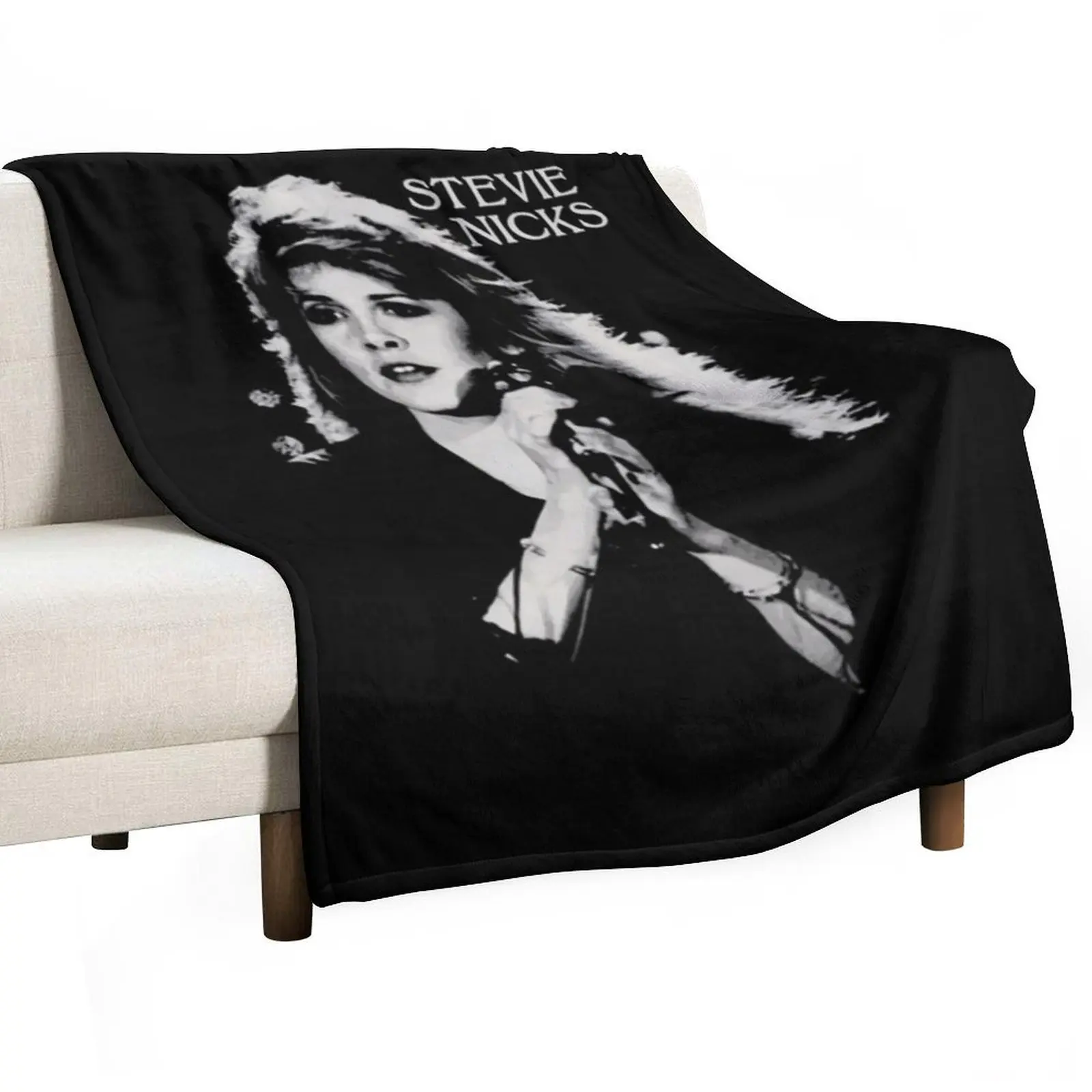 Stevie Silhouette - Stevie Nicks Throw Blanket Personalized Gift Thermals For Travel Hairy anime Blankets