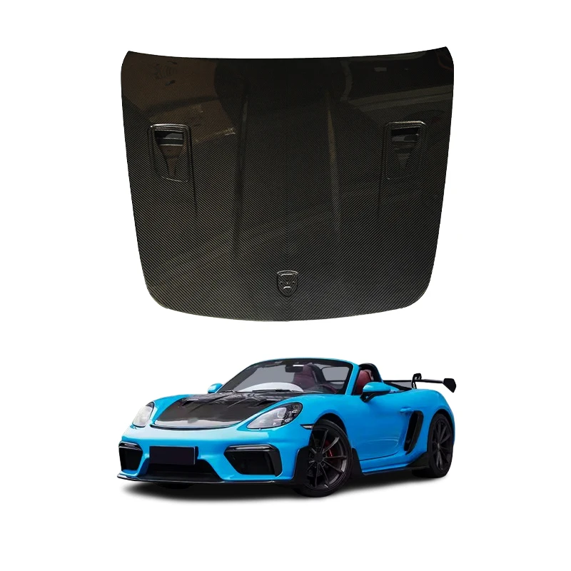 

For Porsche 2012-2013 981/982 Car Modification 718 Carbon Fiber Hood Bodykit Car 718 Hood