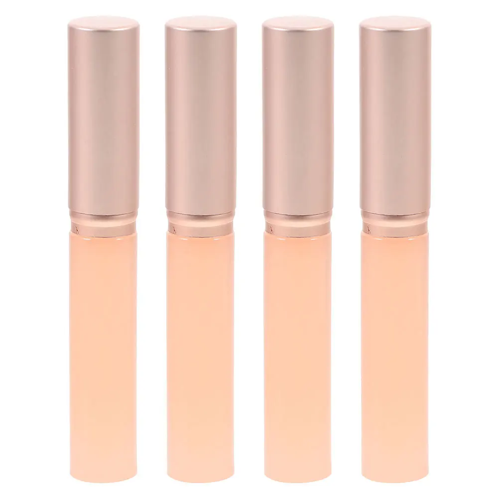4 stuks siliconen lippenborstel herbruikbare ronde kop zachte draagbare lippenstift lippenbalsem make-up applicator voor reizen lippenstiftborstel