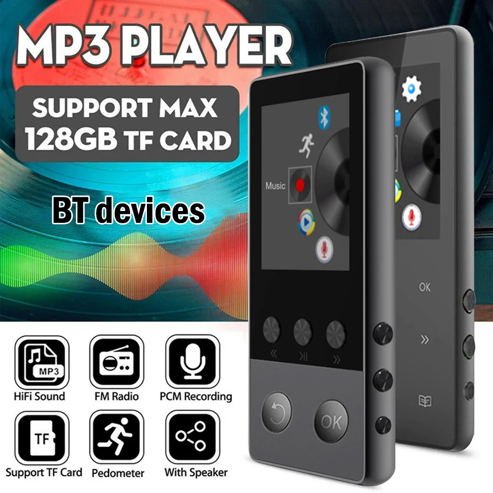 RUIZU D29 Support Bluetooth MP3 Music Player Built in Speake HiFi Portable With Radio FM Record E-Book leitor de mp3