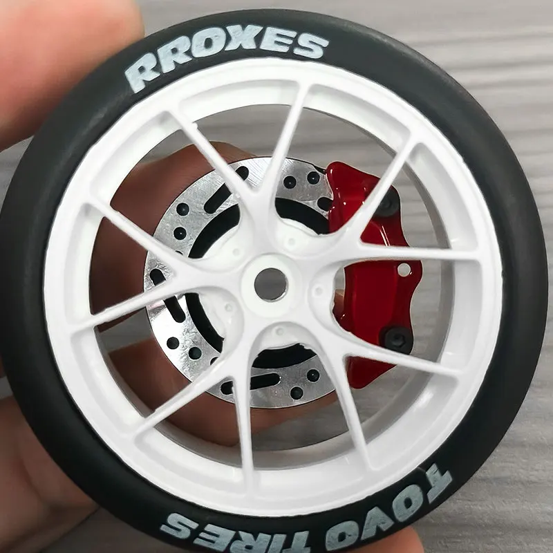 1/10 محاكاة الانجراف تسلق سيارة شقة تشغيل جميع المعادن أذن البحر قرص فرامل الفرجار 12 مللي متر مقرنة عالمية