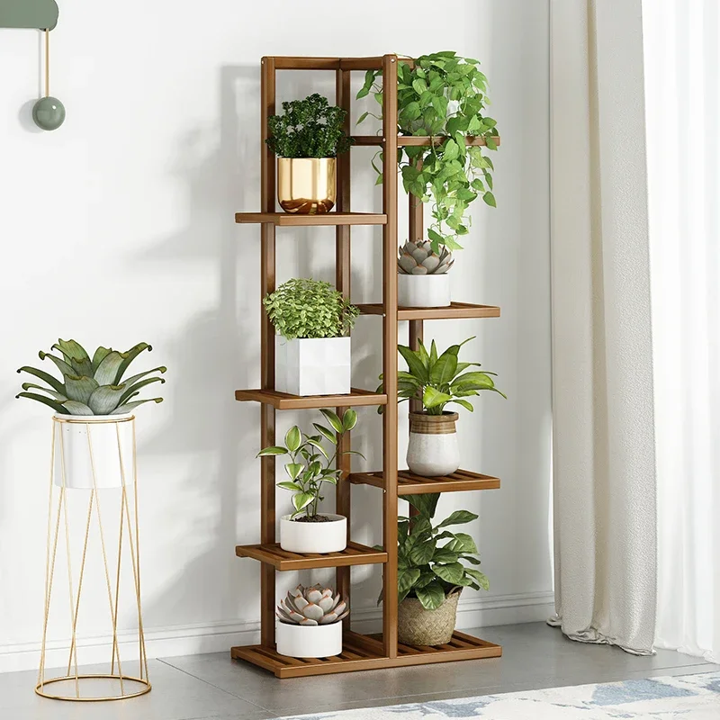 

Nordic Living Room Plant Shelves Flower Shelf Wooden Shelf Indoor Plant Shelves Balcony Garden Furniture Soporte De Plantas FYPS