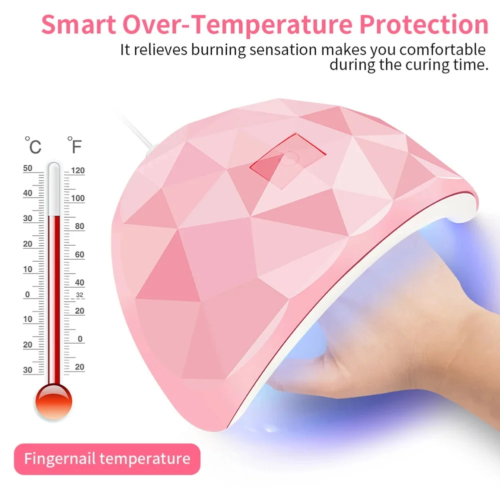 

LED Nail Dryer Lamp For Nails 18 UV Lamp Beads Drying All Gel Polish USB Charge Professional Manicure Equipment