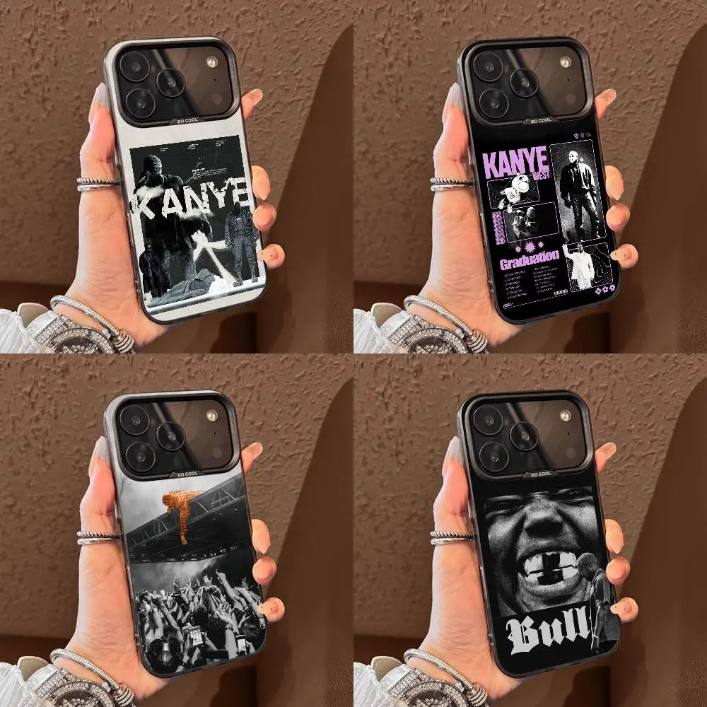 حافظة هاتف K-Kanye West Bully لهاتف iPhone 17,16,15,14,13,12,11,Pro,Max,Plus,E,Air,Mini Black Tpu