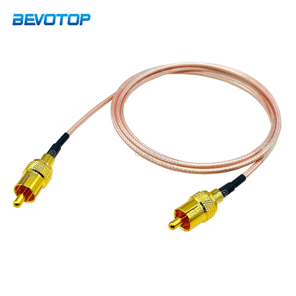 

10PCS/Lot RG316 RF Coaxial Cable RCA Male to RCA Male Plug 50 Ohm Extension Cord Video Recorder Pigtail Jumper