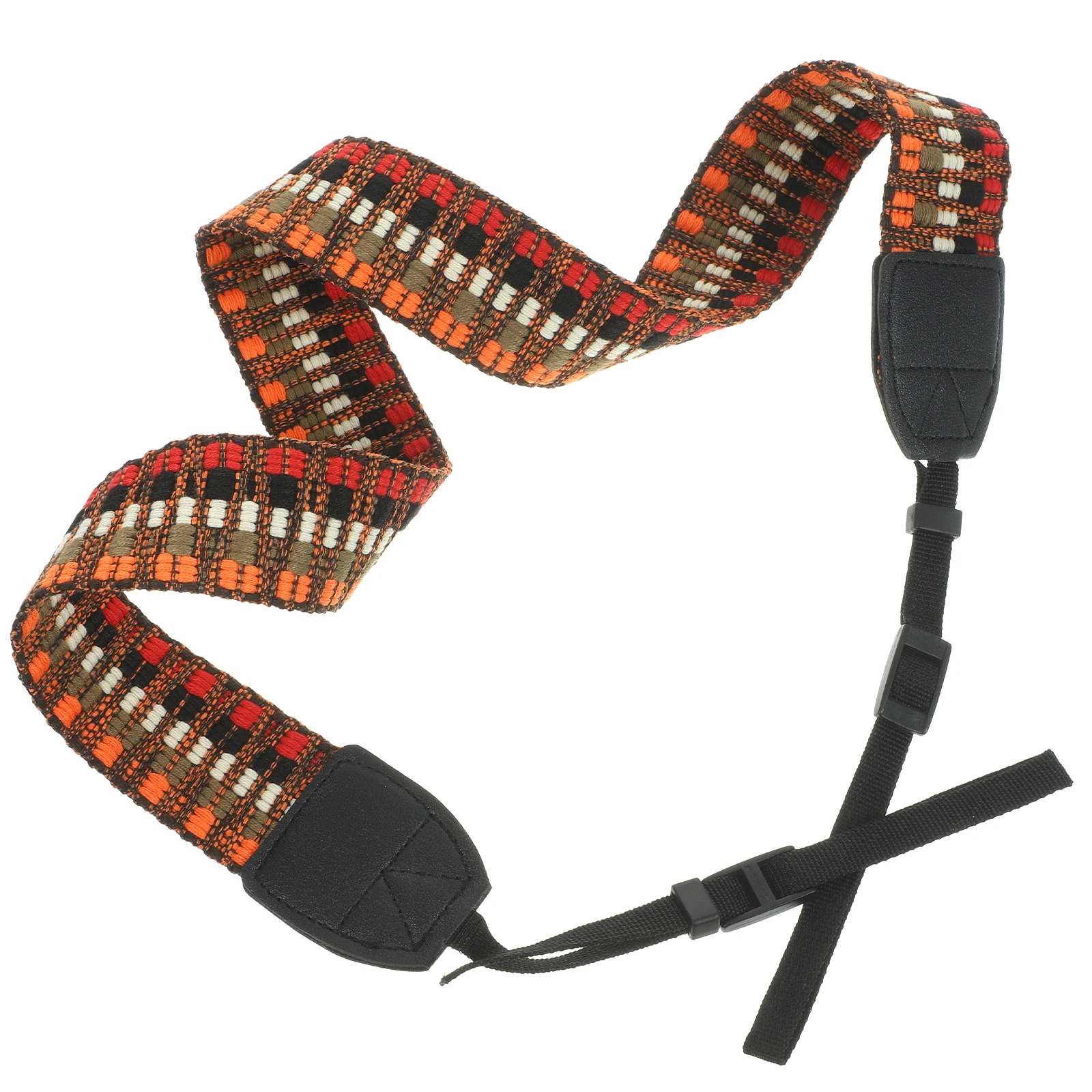 

Wide Retro Ethnic Camera Strap Orange Adjustable for Comfortable Durable Camera Accessories Sling Belt Shoulder Strap