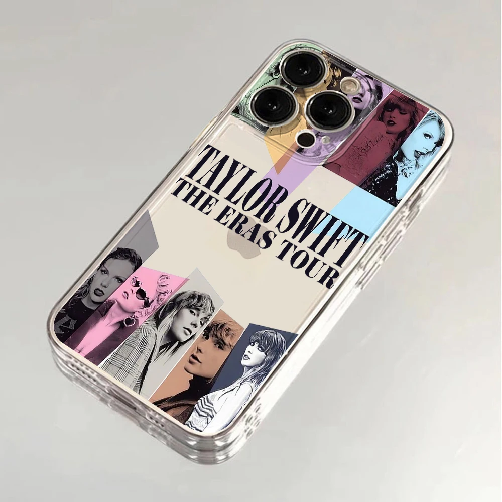 Singer Girl T-Taylors Phone Case for iPhone 16 15 14 Plus 13 12 Mini 11 iPhone16 iPhone13 Pro Max X Xs XR 7 8 Clear Soft Cover