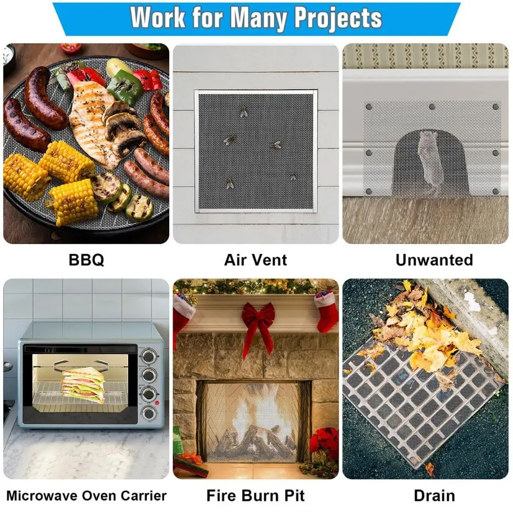 20 Mesh Wire Mesh Screen 31X21CM 15X21CM Window Screen Mesh Sturdy No Rust Filter Mesh DIY Projects Cage Vent Garden