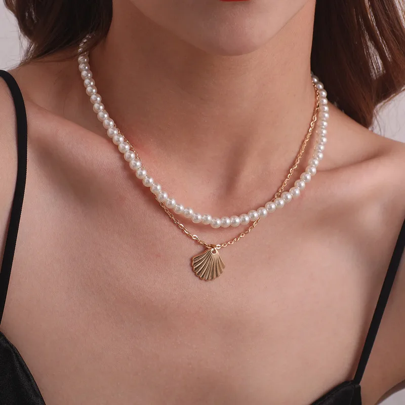 Bohemian Multilayer Shell Necklace for Women Cowrie Charm Seashell Collar Choker Beach Boho Summer Necklaces Jewelry Collares