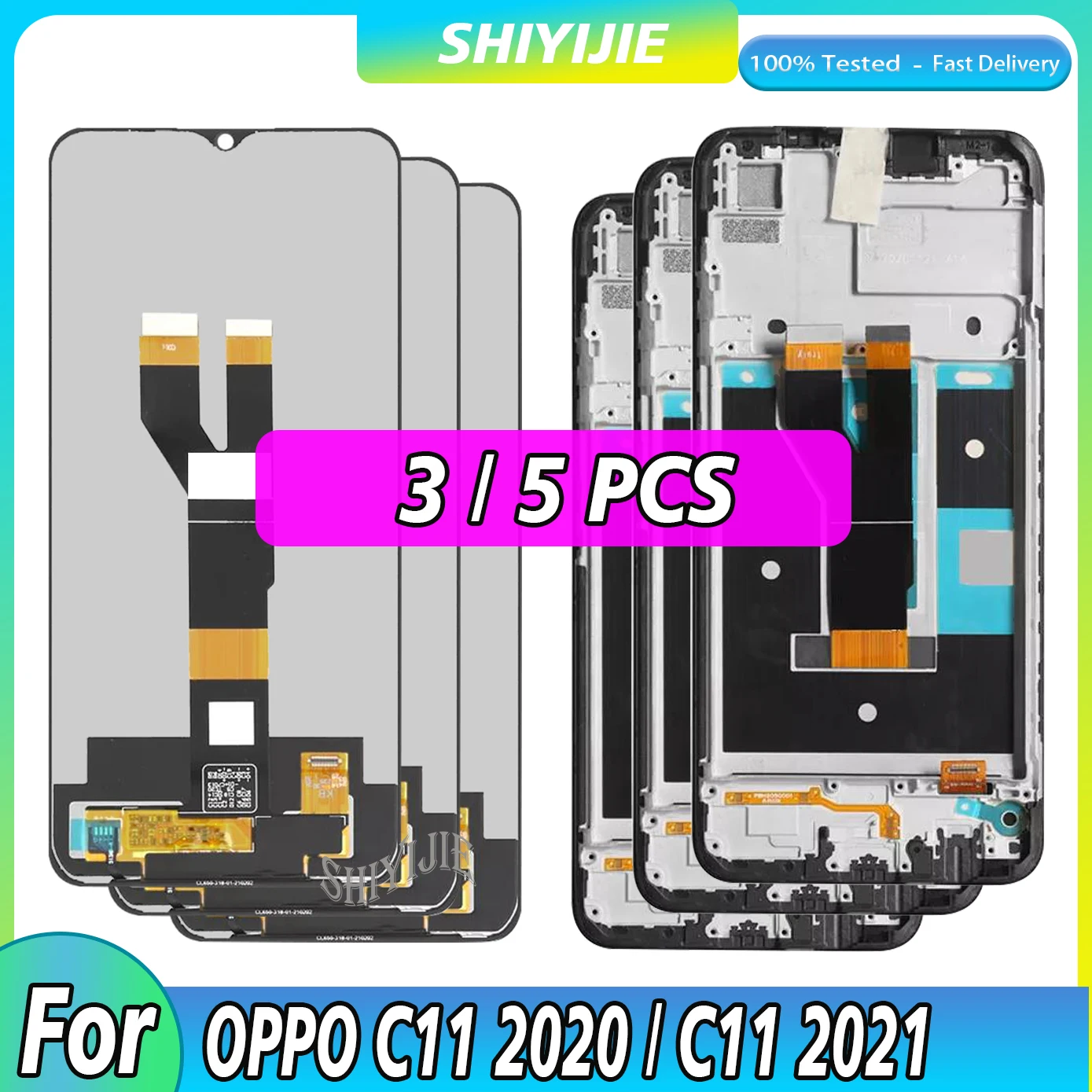 

3/5 шт. 6,5 "Оригинальный ЖК-дисплей для Realme C11 RMX2185, ЖК-дисплей, сенсорный экран для Realme C11 2021 RMX3231, экран с дигитайзером в сборе