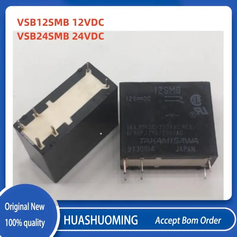 

5PCS/Lot New TAKAMISAWA VSB12SMB VSB-12SMB 12VDC VSB24SMB VSB-24SMB 24VDC 6PINS 16A