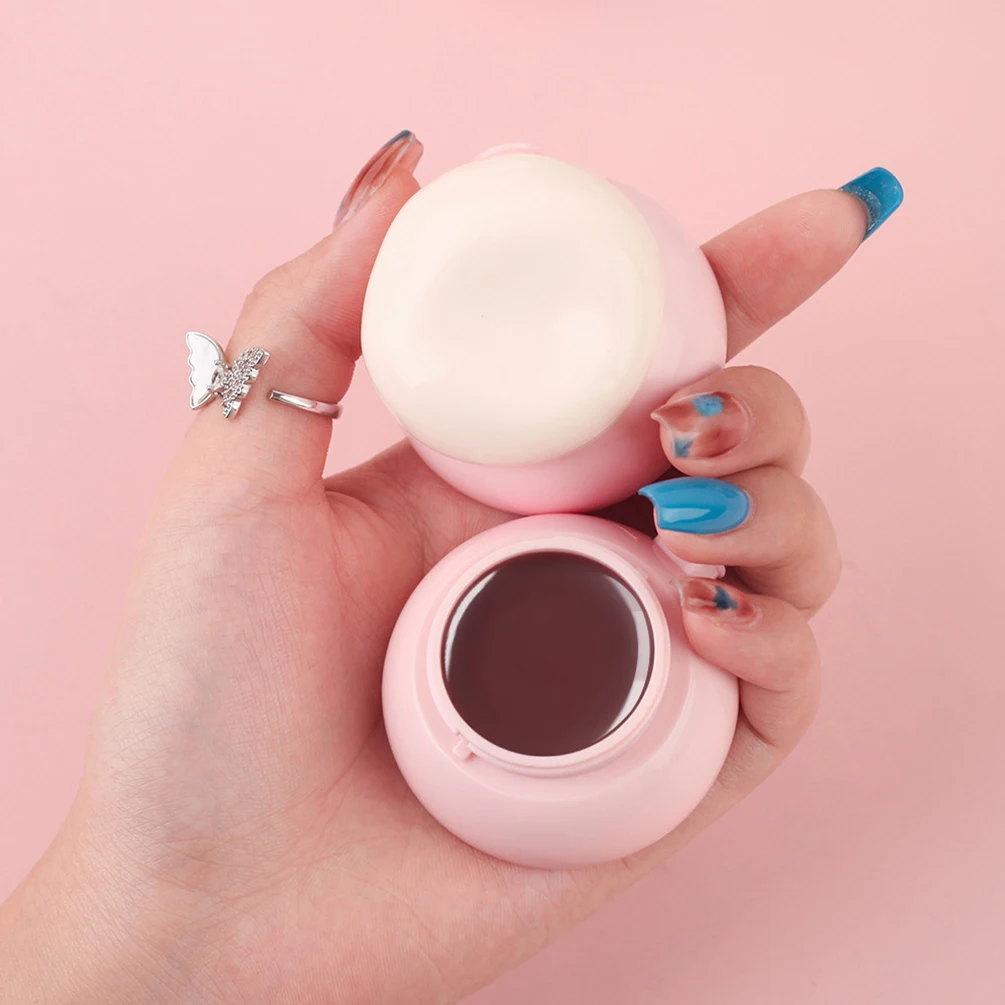 Lip Balm Custom Logo with Portable Brush Private Label Pigment Long-lasting Jelly Jam Glossy Waterproof Makeup Cruelty Free