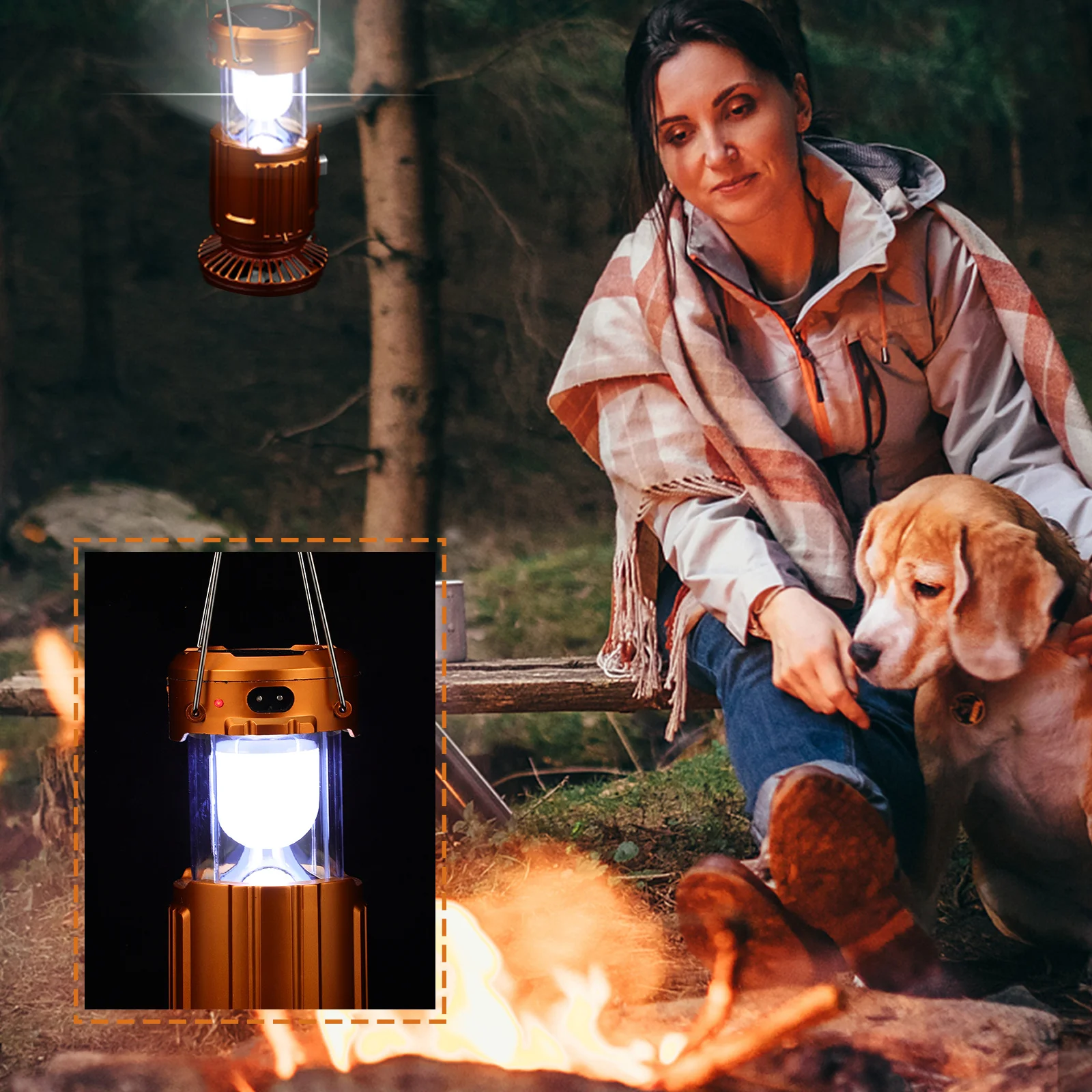 

1Pcs Retractable Camping Light Multi-Functional Outdoor Lantern LED Tent Lamp Emergency Portable Solar Lamp for Hiking Fishing