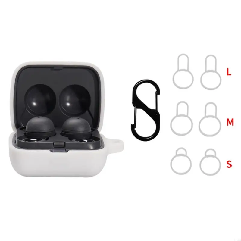 W8KA Shock-Scratch Silicone Earphone for Case for LinkBuds WF L900 Earphone Precise Cutout Headphone Protector