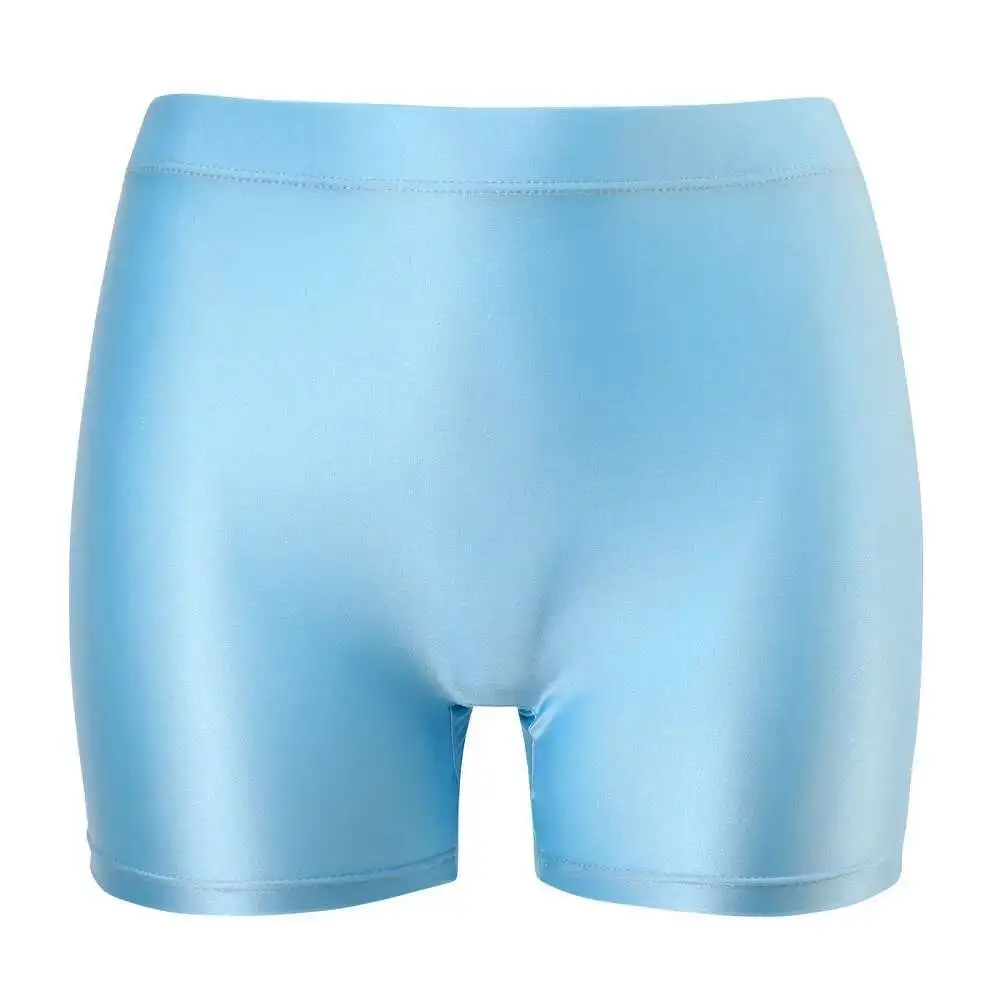 Glossy Ultra-Thin High Waist Women Underwear Shorts Elastic Yoga Underpant Plus Size Boxer Panties