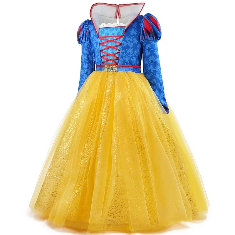 4 5 6 7 8 9 10 11 12 Years Good Quality Girls Dress Autumn Mesh Fashion Girls Princess Dress Birthday Party Costume Kids Clothes