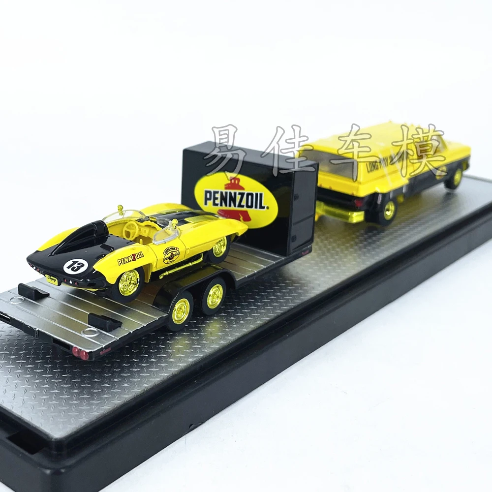 Colecção de Modelo De Carro De Liga Fundida, Cubo De Ouro Amarelo, Máquinas M2, 1/64, GMC Sierra 3500, Corvelte XP-86, S42, Presente