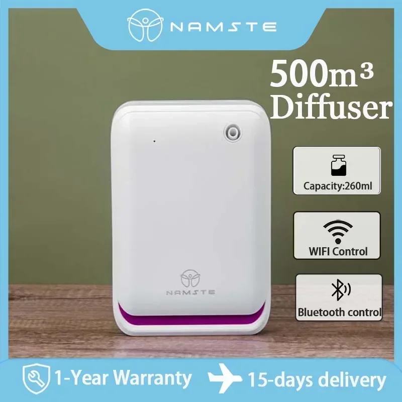 NAMSTE 500m3 Bluetooth WIFI Aroma Difusor Quarto Fragrância Perfume Ambientador Casa Aromatizante Odore Distribuidor 260ML