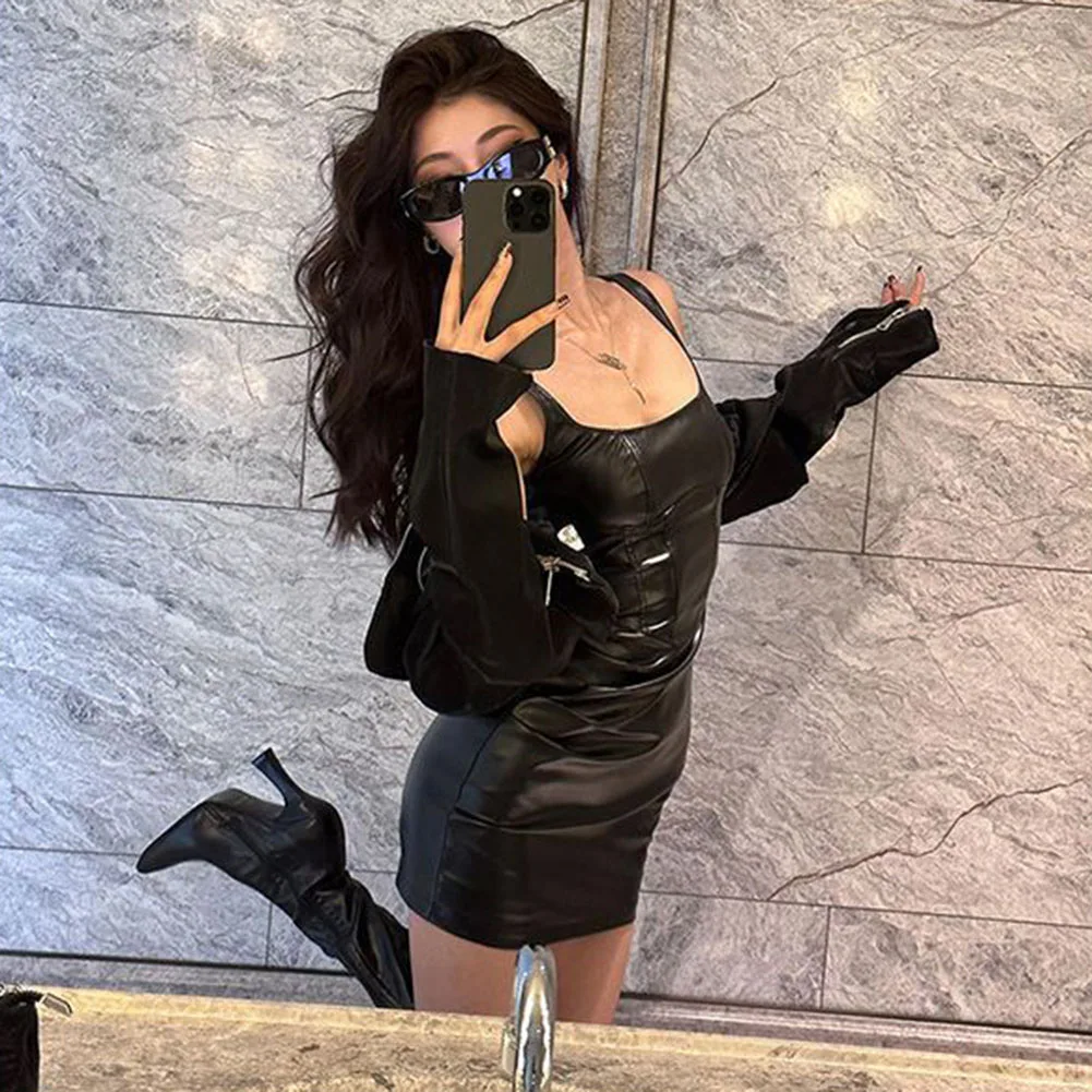 فستان نسائي بطول عادي، تنورة تغطي الورك، ملابس ضيقة بطول عادي، مقاس S-L متوفرة بدون أكمام #3