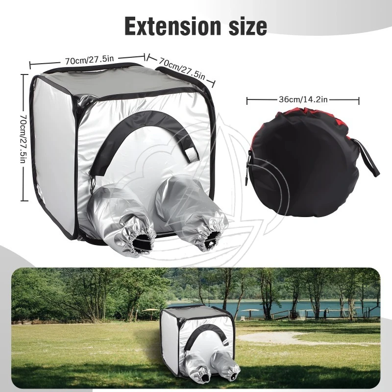 Large Portable Foldable Darkroom Tent Film Changing Loading Bag for 8X10 Film Developing Equipment