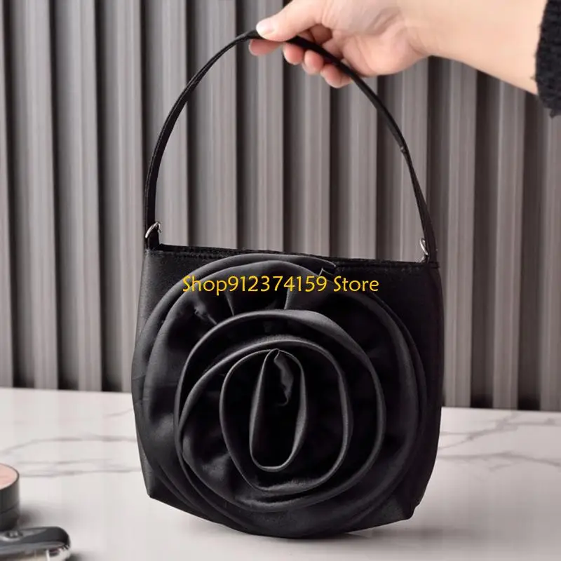 

G5AE Shoulder Bag Flower Evening Bags Floral Handbag for Weddings and Elegant Parties