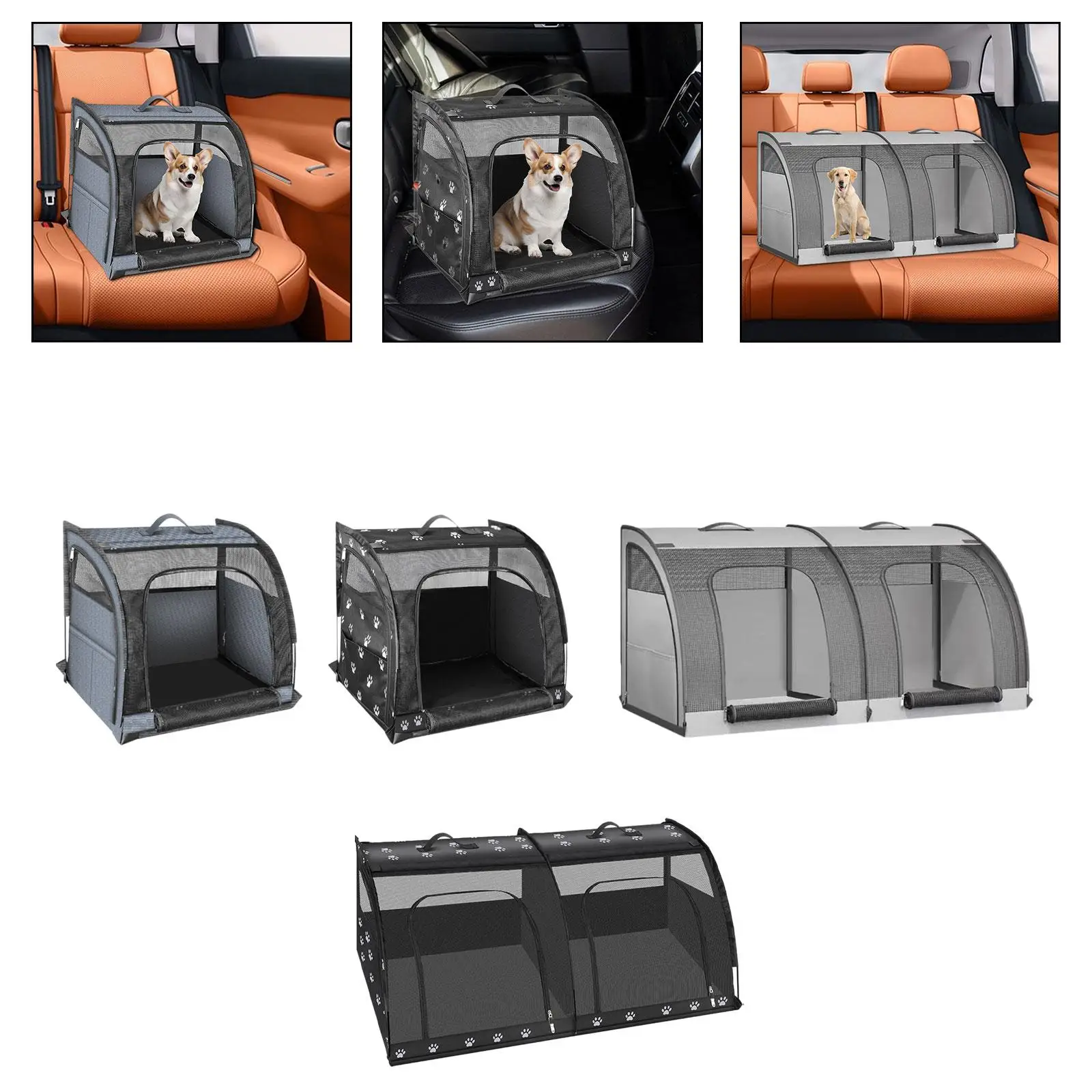 

Автокресла для собак, дышащие, с ручкой и боковыми карманами для хранения, аксессуар, автомобильная дорожная кровать-переноска для улицы, дорожные поездки