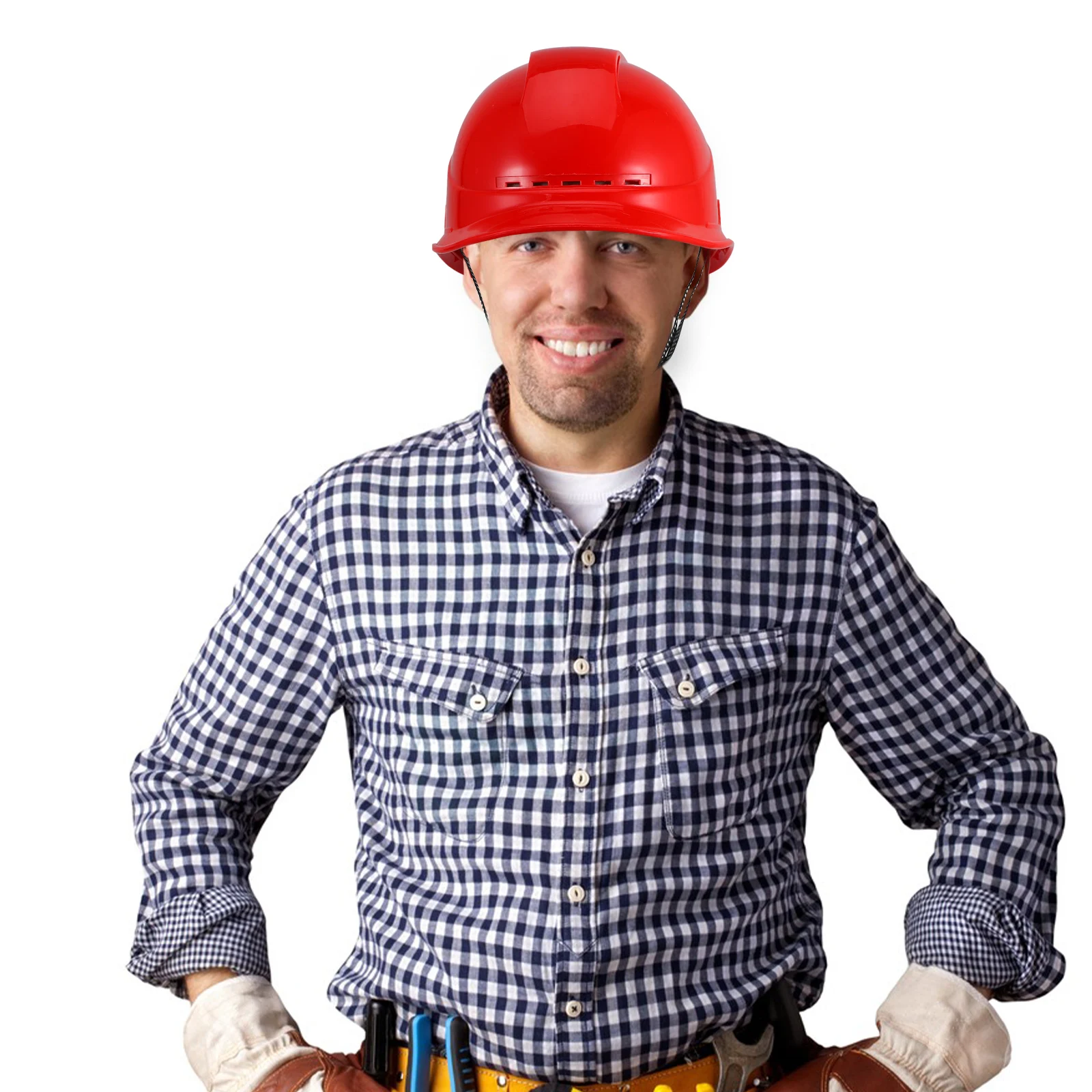 

Breathable Construction Hard Hat Safety Outdoor Cap Adjustable Fit For Head Construction Accessories