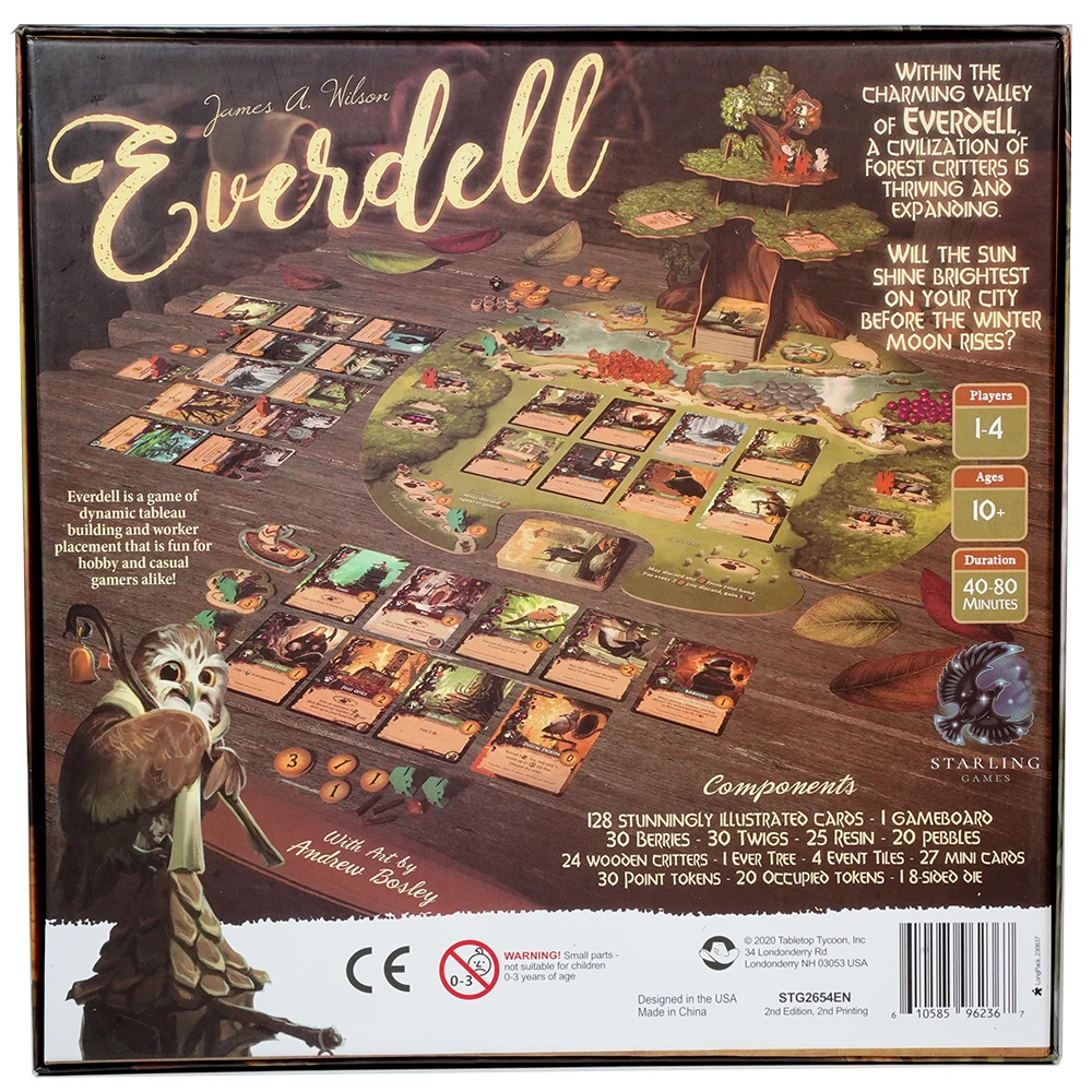 Everdell Board Game 1-4 Players Board Games for Family Game Night English Version Multicolored