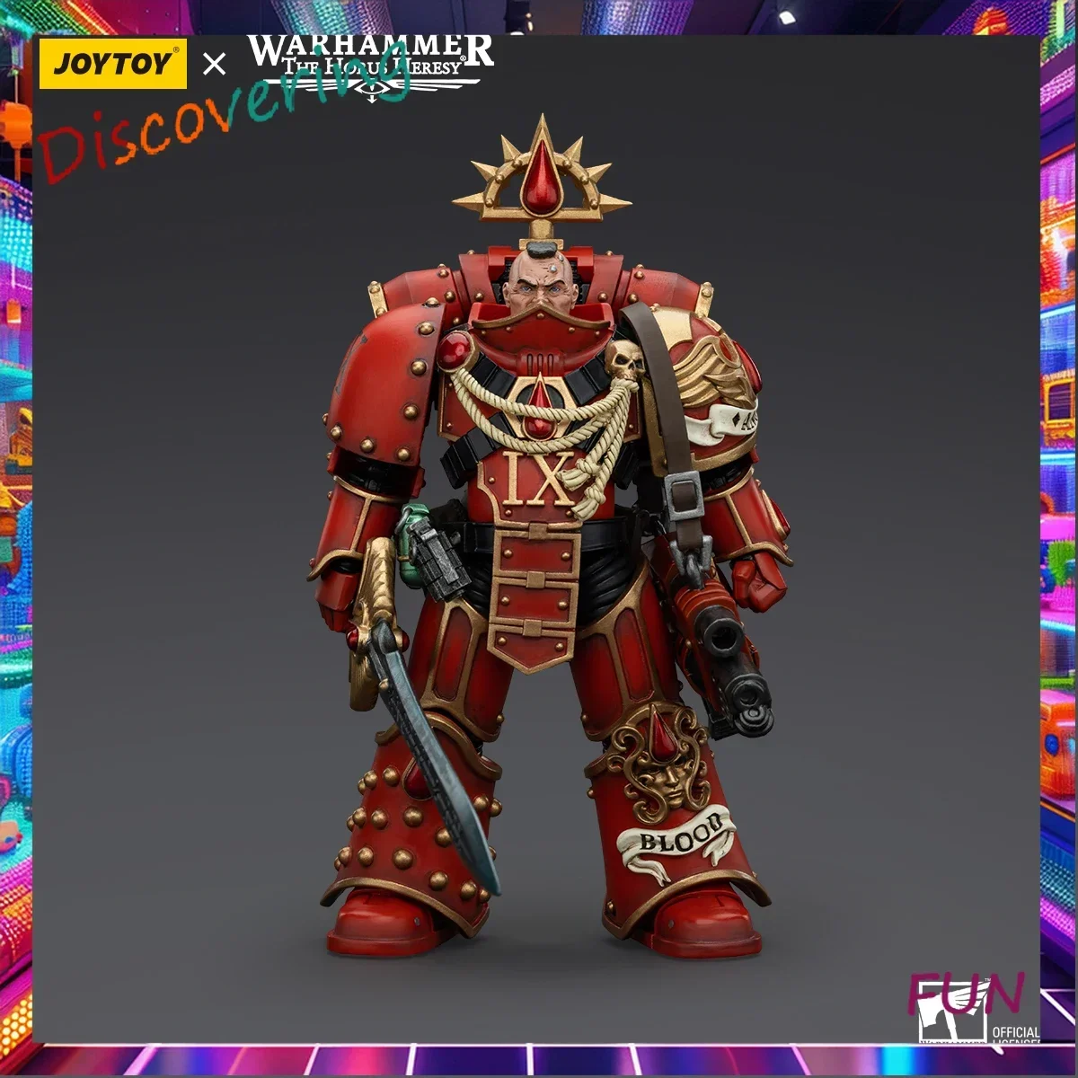 JOYTOY Warhammer "The Horus Heresy" Blood Angels Raldoron Eerste Kapitein van de Blood Angels 1:18 Figuren Game Model Mecha Speelgoed