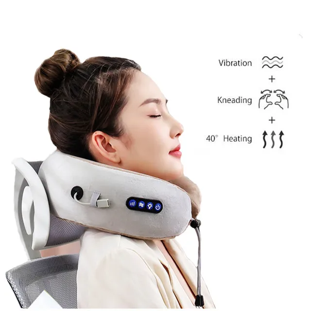 Rechargeable Neck Massager U shaped Pillow - Portable Shoulder Cervical Pillow 1