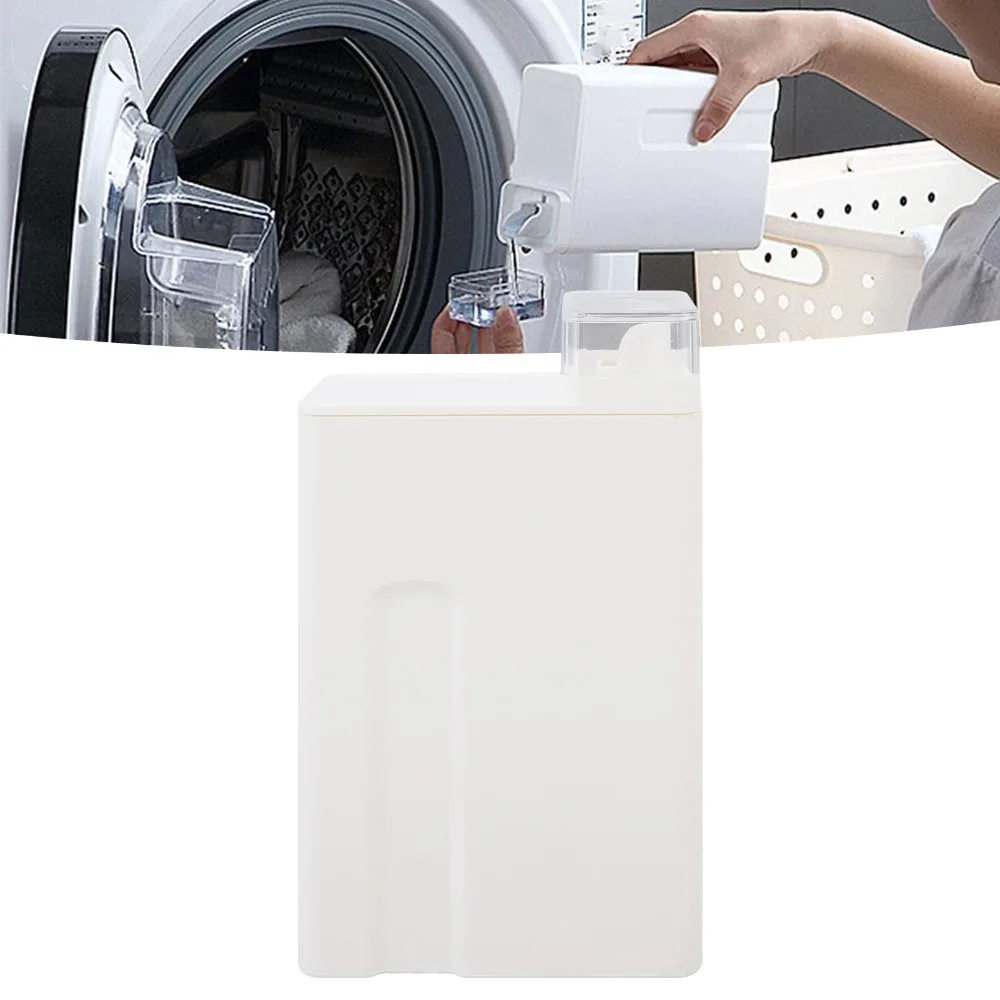 

Plastic Laundry Detergent Dispenser Reusable White Dispenser Bottle Durable 1000ML Capability Care Agent Container