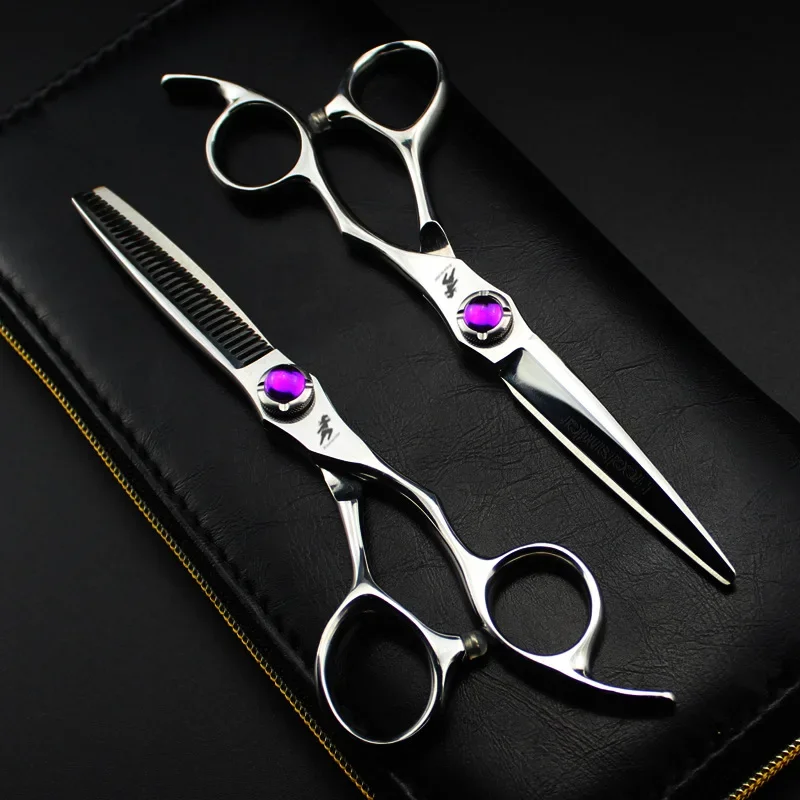 

Professional 6 Inch Hair Cutting Scissors Barber Shears Gemstone Design Freelander Hairdressing Tool