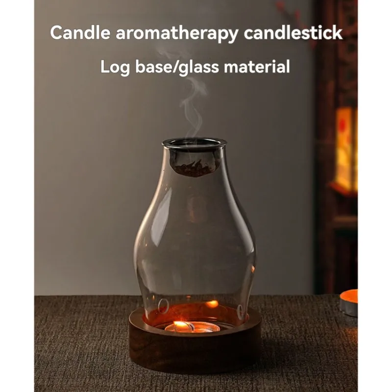 B08B-Large Vintage Aromatherapy Lamp Set Transparent Heat-Resistant Glass-Style Design