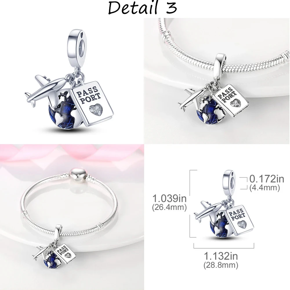 Silver Plated Original Vintage Famous Landmark Colosseum Triomphe Dangle Charm fit Bangle Bracelet Necklace Bead Women Jewelry
